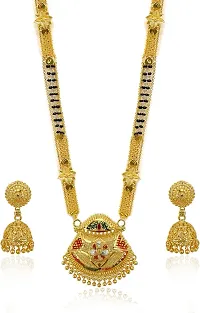 Combo Of Mangalsutra Necklace Set Pendant With Earrings-thumb3