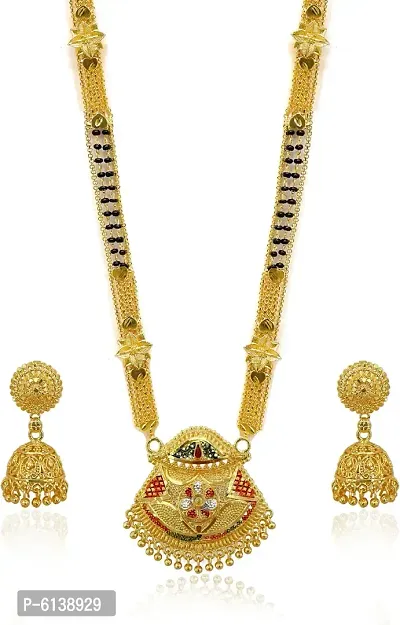 Combo Of Mangalsutra Necklace Set Pendant With Earrings-thumb4