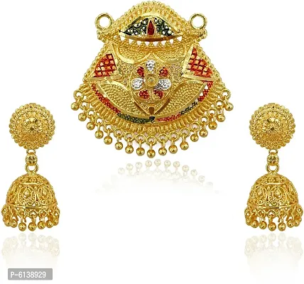 Combo Of Mangalsutra Necklace Set Pendant With Earrings-thumb2