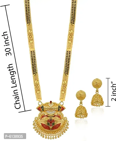 Combo Of Mangalsutra Necklace Set Pendant With Earrings-thumb4