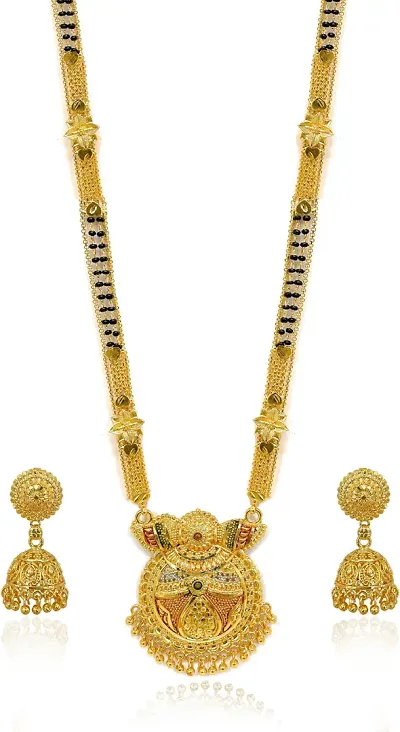Traditional Brass Gold Plated Mangalsutra Set
