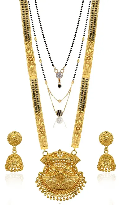 Stylish Golden Brass Beads Jewellery Sets For Women(Pack of 3)
