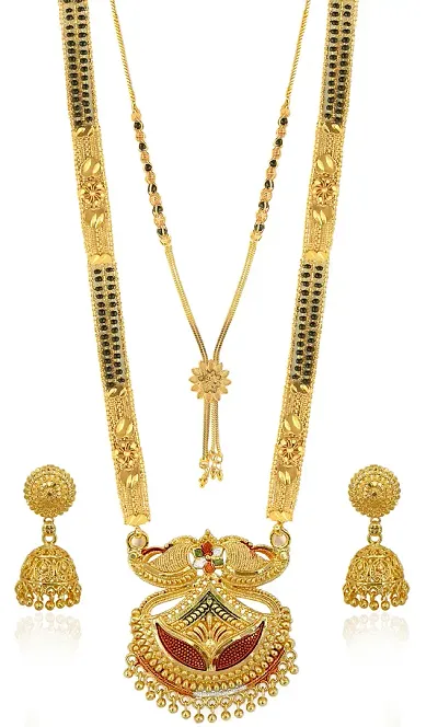 Stylish Combos of Of Mangalsutra Necklace Sets With Earrings