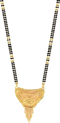 Shimmering Gold Plated Brass Mangalsutra For Women-thumb1