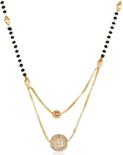 Shimmering Plated Brass Mangalsutra For Women