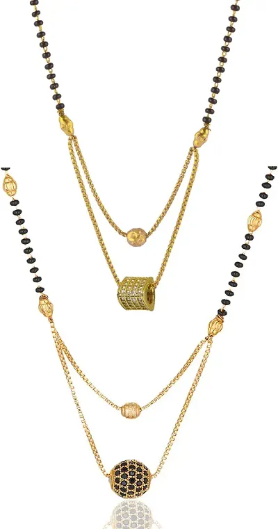 Stylish Gold Plated Combo Of 2 Mangalsutras