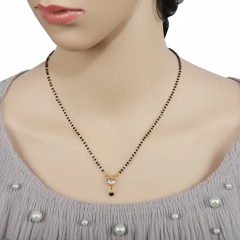 Stylish Gold Plated Pendant Mangalsutra Chains For Women