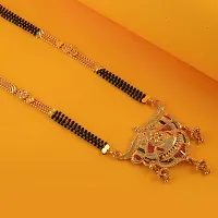 Traditional Hand Meena Black Beads Gold Long Chain Mangalsutra For Women-thumb3