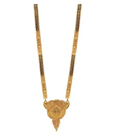 Traditional Gold Plated Brass Mangalsutra For Women