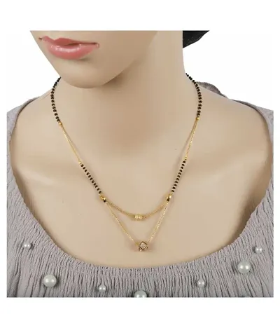 Shimmering Plated Brass Mangalsutra For Women