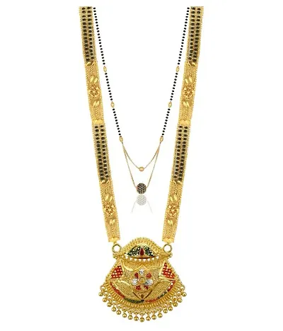 Shimmering Plated Brass Mangalsutra For Women-2 Pieces