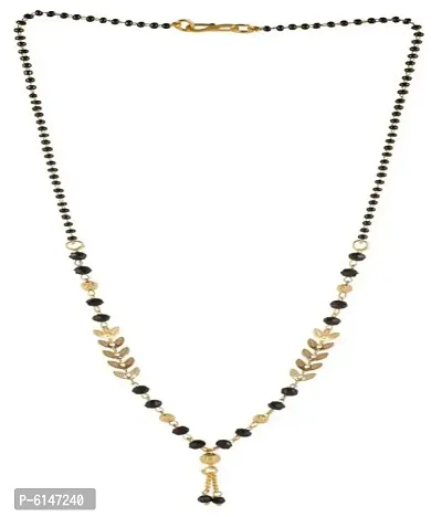 Shimmering Gold Plated Brass Mangalsutra For Women