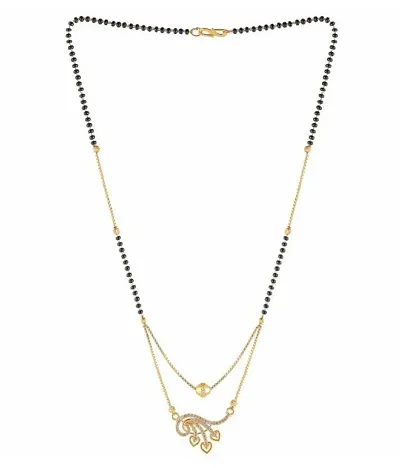 Alluring Gold Plated American Diamond Mangalsutra