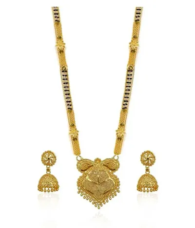Antique Golden Brass Mangalsutra For Women