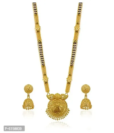 Traditional Necklace Pendant Hand Meena 30Inch Long And 18Inch Short Mangalsutra For Women