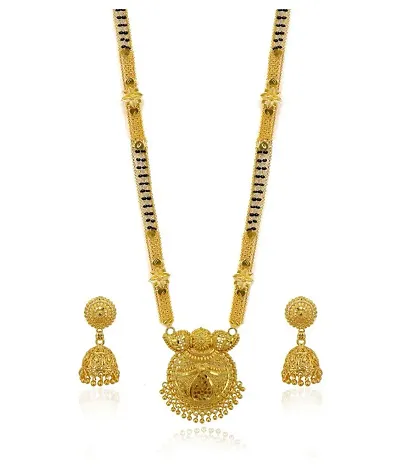 Antique Golden Brass Mangalsutra For Women