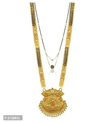 Traditional Necklace Pendant Hand Meena 30Inch Long And 18Inch Short Mangalsutra For Women