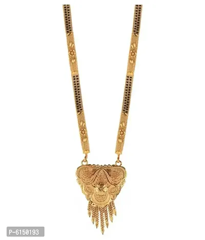 Traditional One Gram Gold Glorious Hand Meena 30 Inch Long Mangalsutra For Women-thumb0