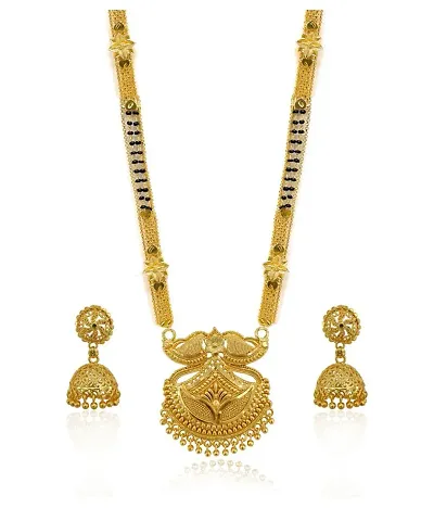 Antique Golden Brass Mangalsutra For Women