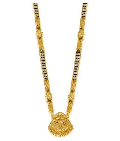 Stylish Golden Brass Mangalsutra For Women