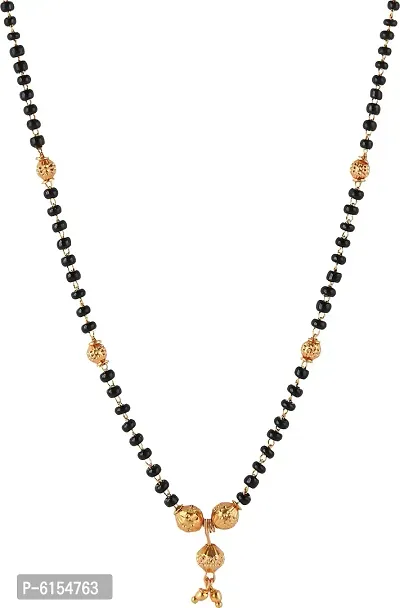 Shimmering Alluring Gold Plated Brass Mangalsutra For Women