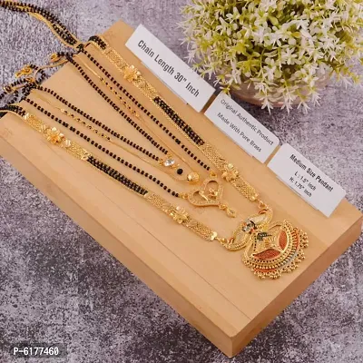 Shimmering Allure Brass Mangalsutra For Women- 4 Pieces
