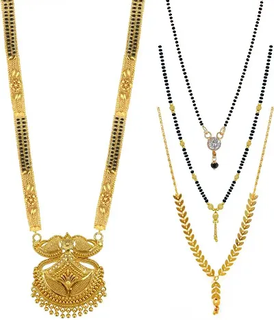 Alluring Brass Mangalsutra For Women- 4 Pieces