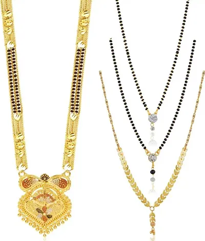 Contemporary Stylish Brass Mangalsutra - 4 Pieces