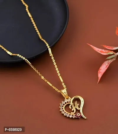 Beautiful Gold Plated Alphabetic Later Mangalsutra Special For Women