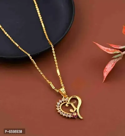 Beautiful Gold Plated Alphabetic Later Mangalsutra Special For Women-thumb0