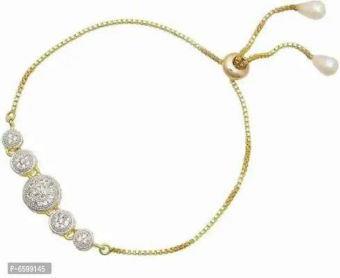 Beautiful Golden American Diamond Bracelet Special For Women-thumb3