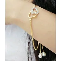 Beautiful Golden American Diamond Bracelet Special For Women-thumb2