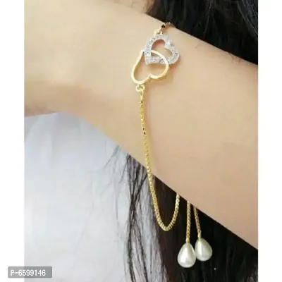 Beautiful Golden American Diamond Bracelet Special For Women-thumb3