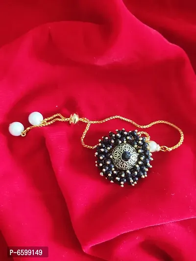 Beautiful Golden Beads Work Bracelet Special For Women-thumb3