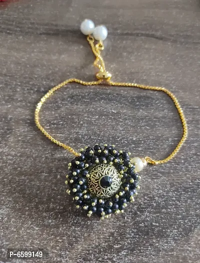 Beautiful Golden Beads Work Bracelet Special For Women-thumb0