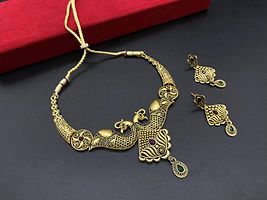Alloy Golden Designer Jewellery Set-thumb1