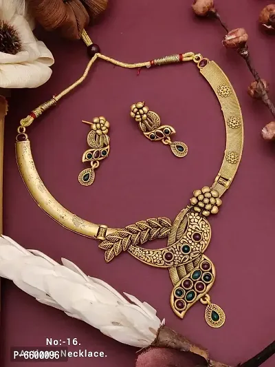 Alloy Golden Designer Jewellery Set