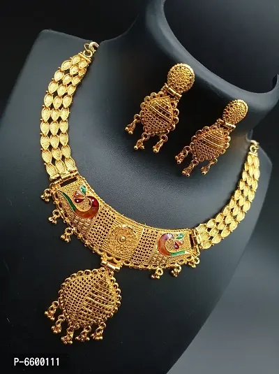 Alloy Golden Designer Necklace Set-thumb2