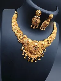 Alloy Golden Designer Necklace Set-thumb2