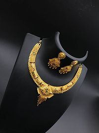 Alloy Golden Designer Necklace Set-thumb2