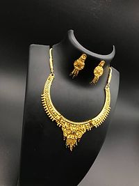 Alloy Golden Designer Necklace Set-thumb2