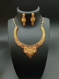 Alloy Golden Designer Necklace Set-thumb1