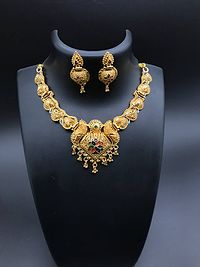 Alloy Golden Designer Necklace Set-thumb2