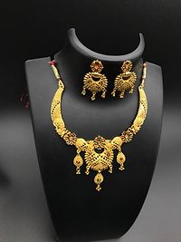 Alloy Golden Designer Necklace Set-thumb1