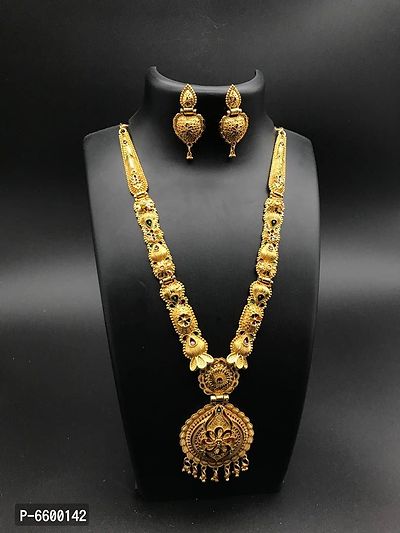 Alloy Golden Designer Necklace Set-thumb3