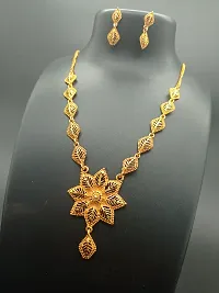 Golden Brass Necklace Set for Women-thumb2