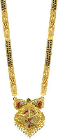 Traditonal Brass Gold-Plated Mangalsutra Pack Of 3 For Women-thumb1