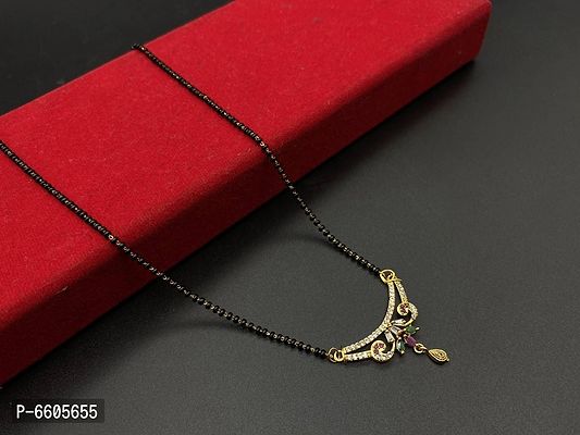 Traditonal Brass Gold-Plated Mangalsutra For Women