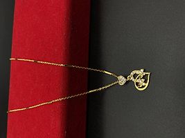 Elegant Gold Plated American Diamond Pendal Neklace Chain For Women-thumb1