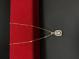 Elegant Gold Plated American Diamond Pendal Neklace Chain For Women-thumb1